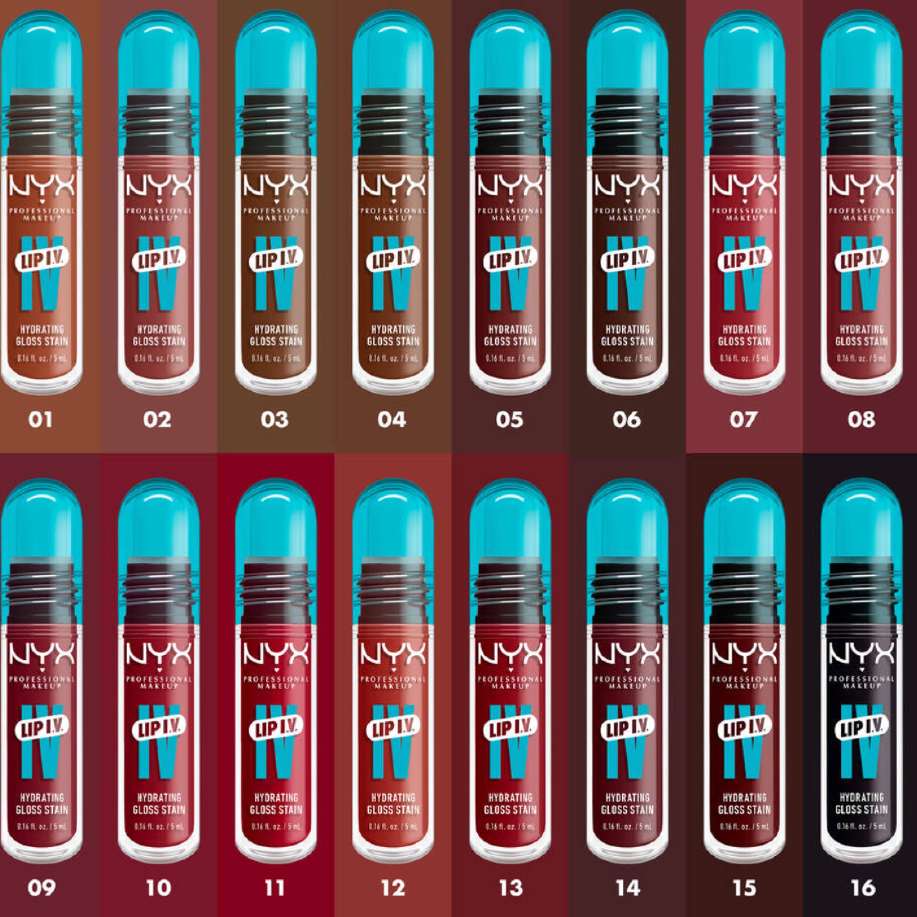 NYX Lip I.V. Hydrating Gloss Stain – 12 Burst That Tang 5ml