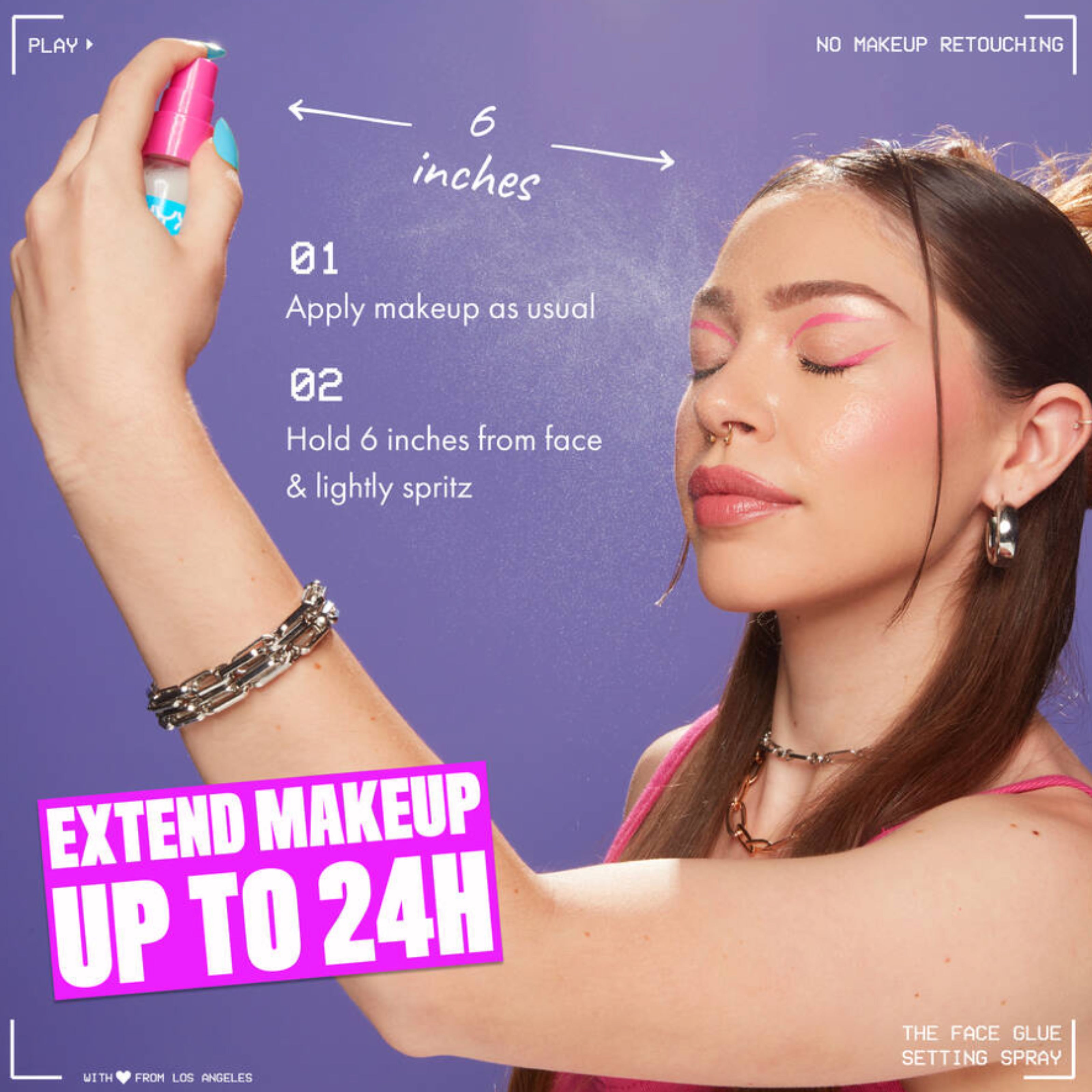 NYX The Face Glue Makeup Setting Spray – Long Lasting Fixer - 60ml
