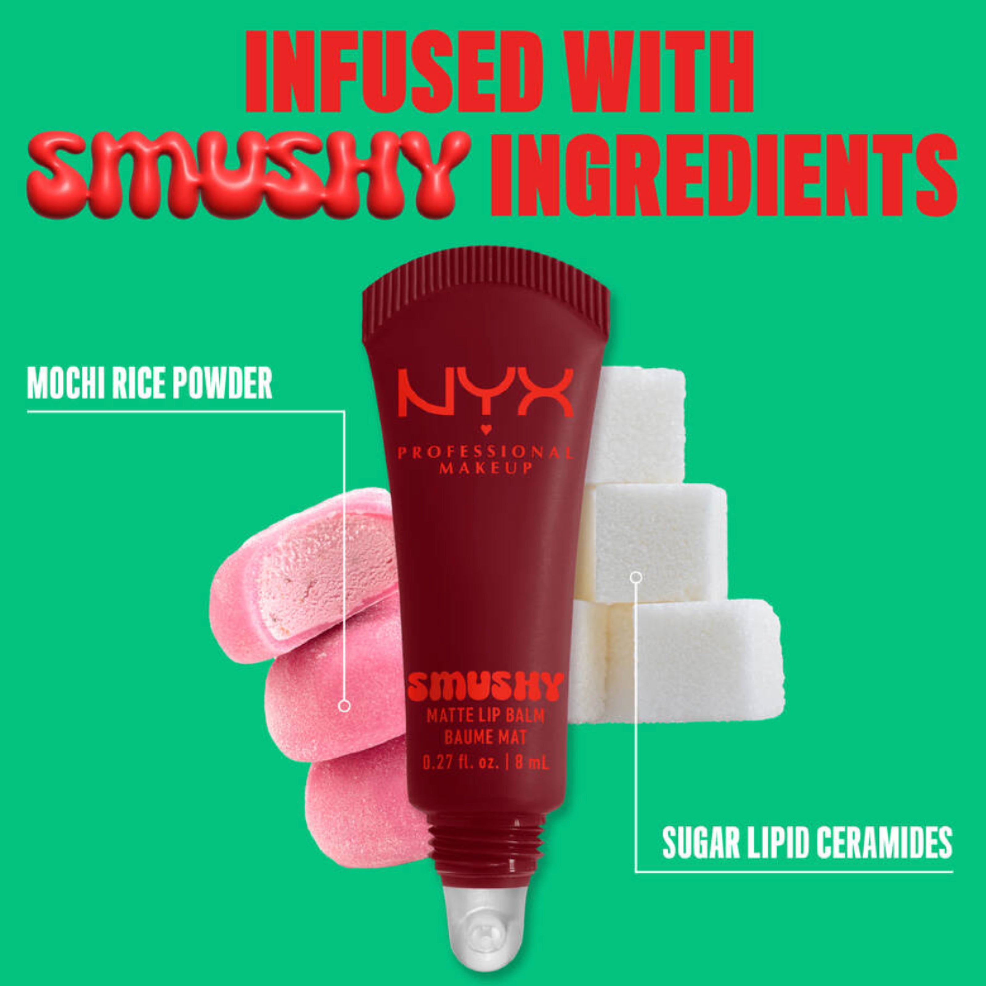 NYX Professional Makeup Smushy Matte Lip Balm - 07 Swipe 2 Smooth (8ml)