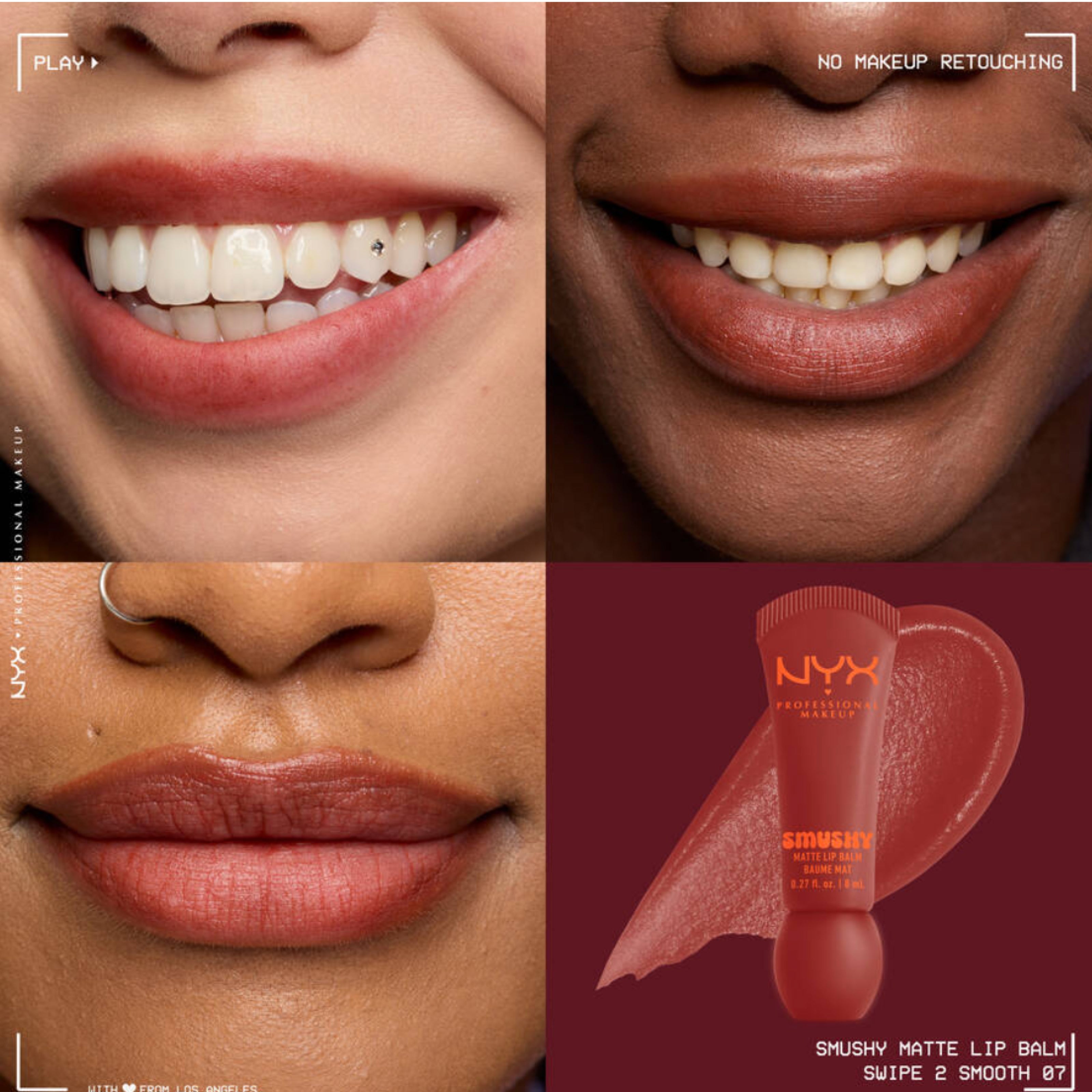 NYX Professional Makeup Smushy Matte Lip Balm - 07 Swipe 2 Smooth (8ml)