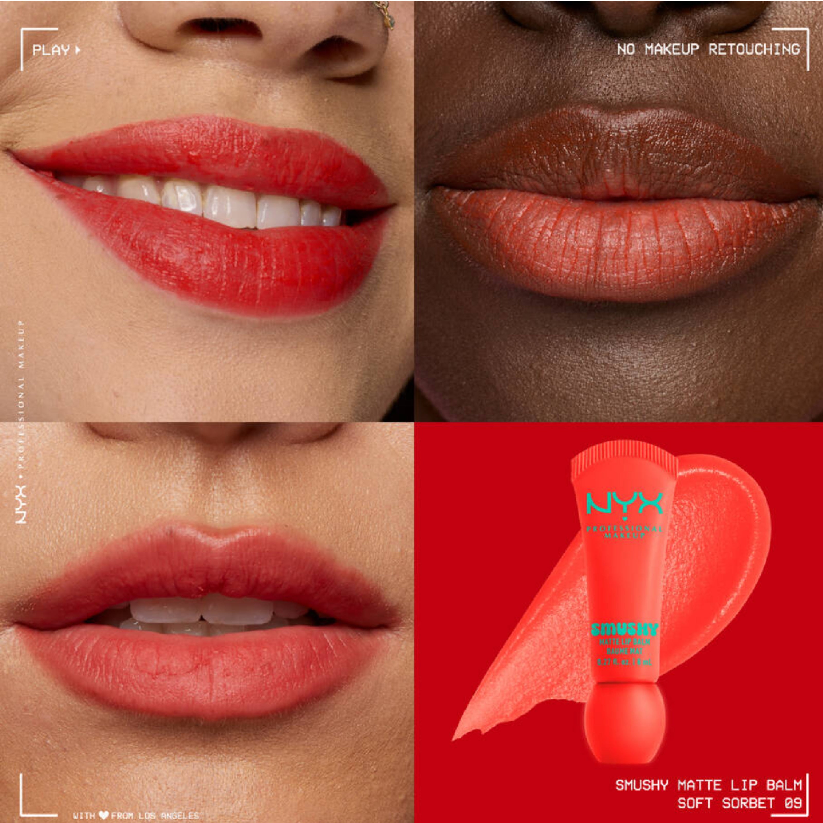 NYX Professional Makeup Smushy Matte Lip Balm - 09 Soft Sorbet (8ml)