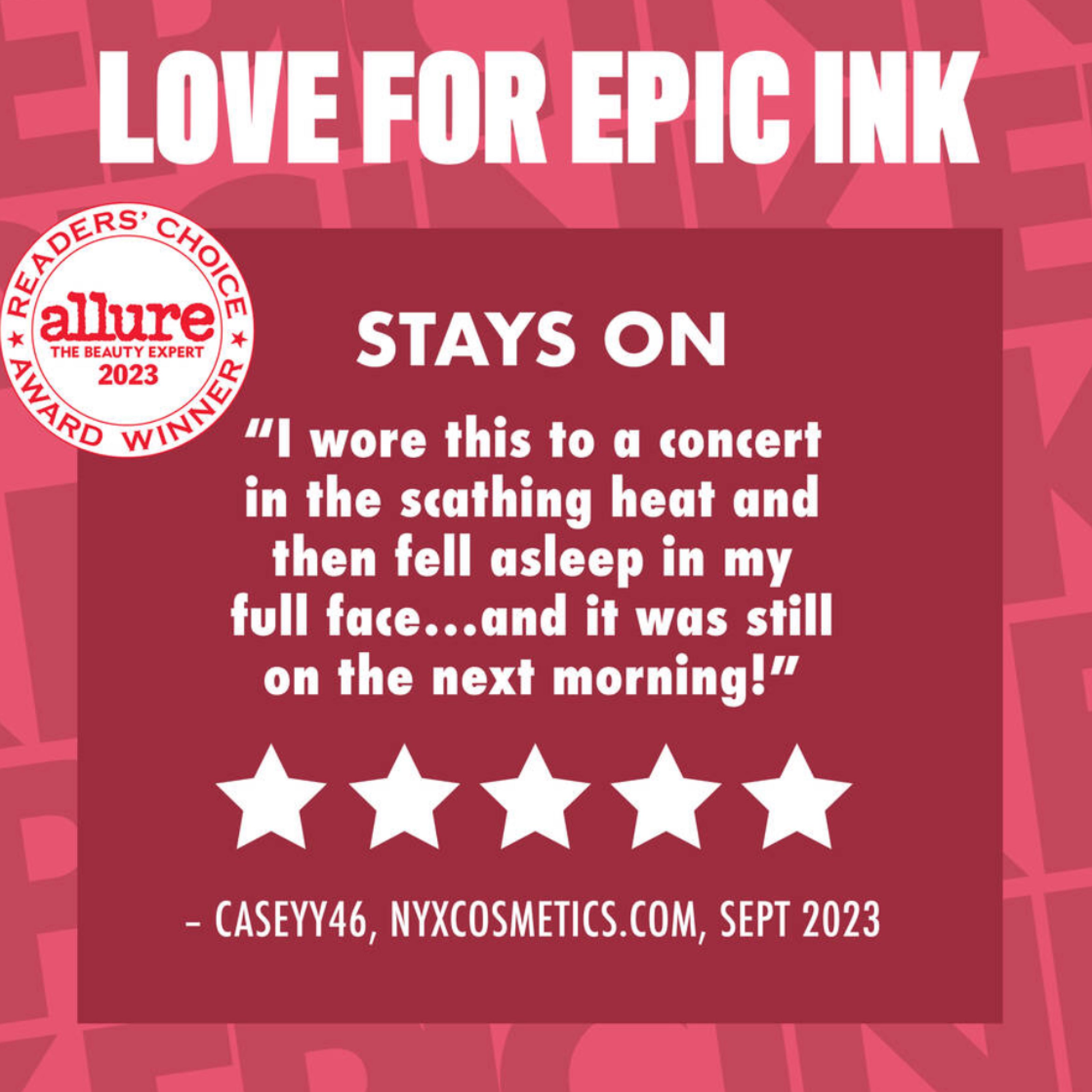 NYX Epic Ink Liner - Waterproof Liquid Eyeliner Pen (Black) 1ml