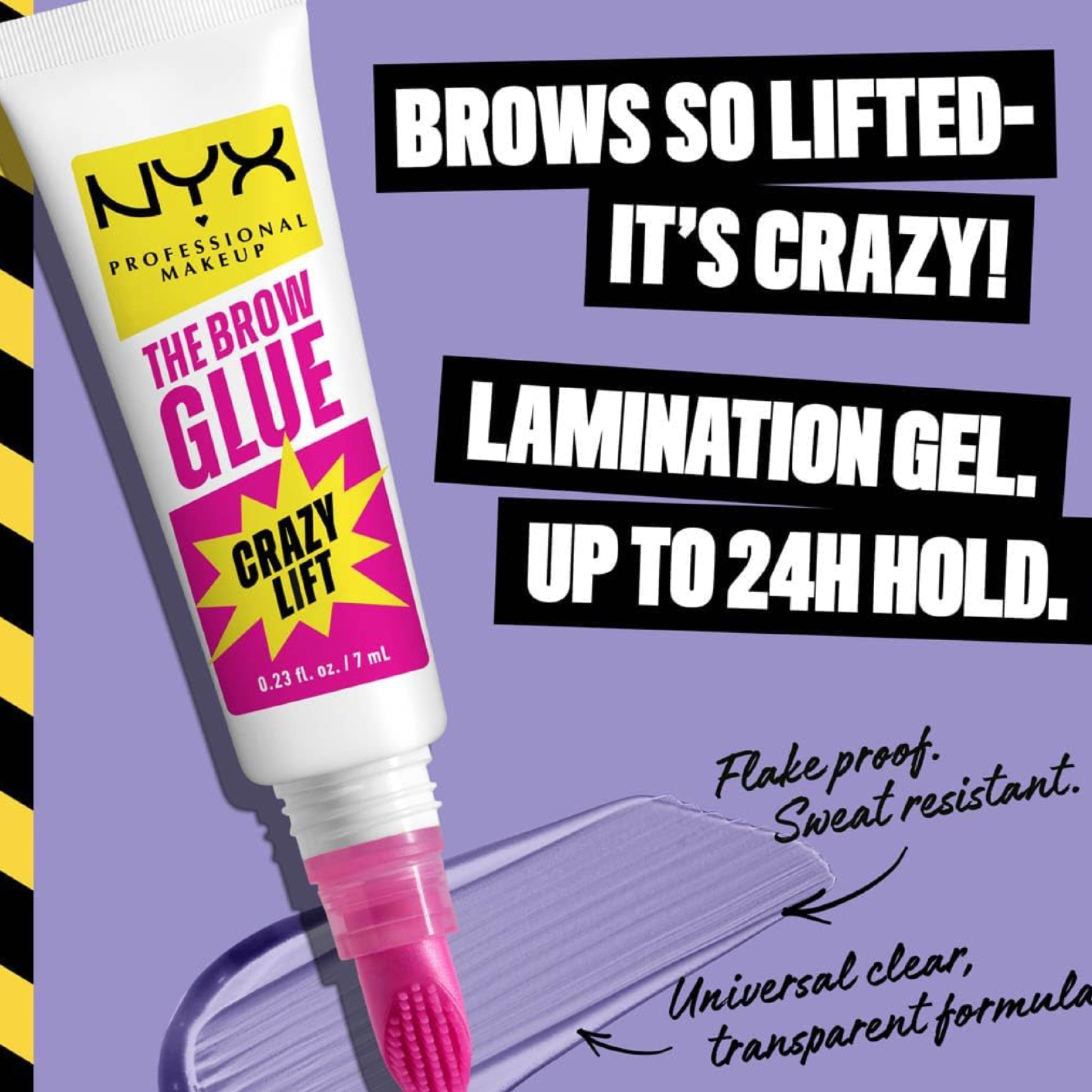 NYX Brow Glue Crazy Lift – Transparent Extreme Hold Eyebrow Gel 7ml