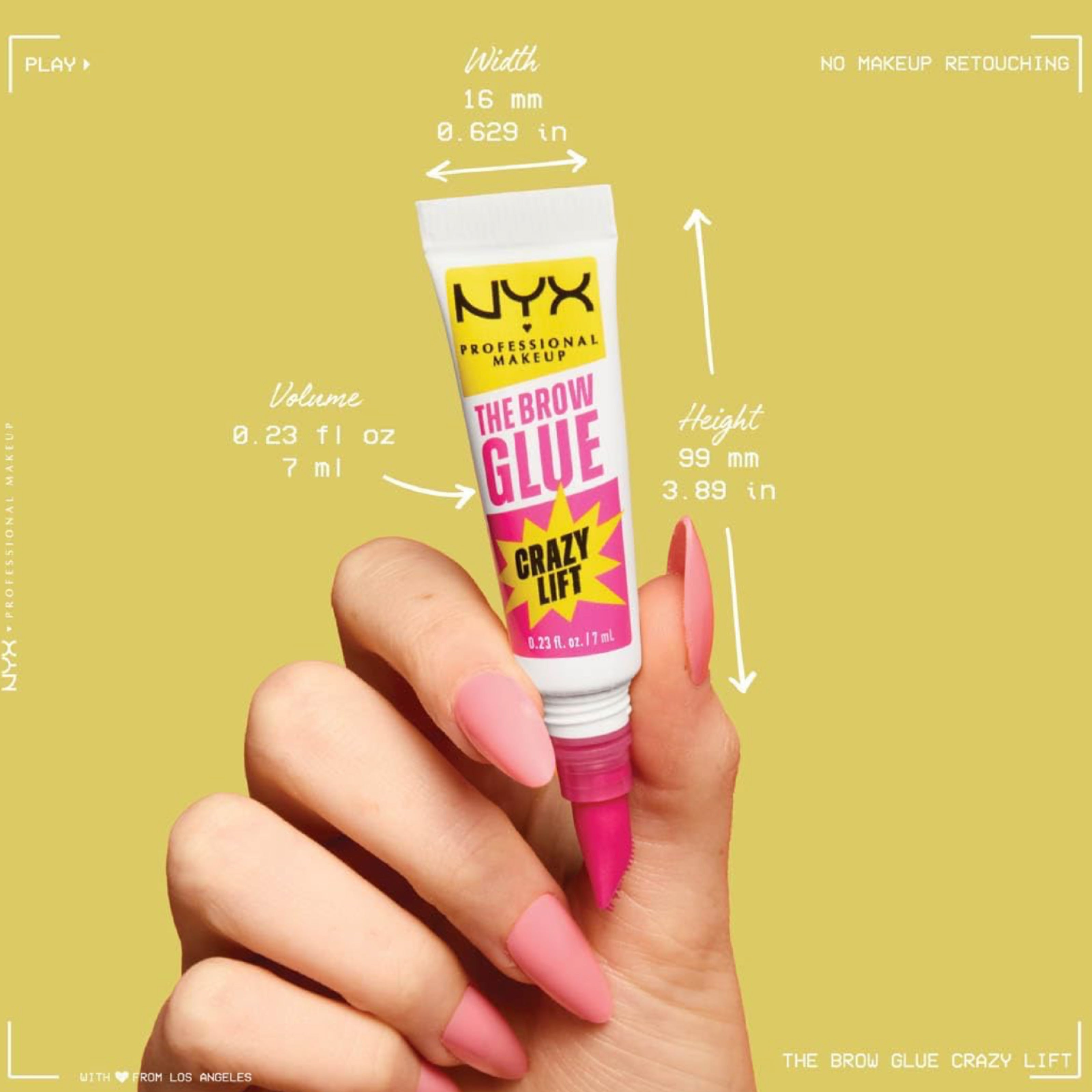 NYX Brow Glue Crazy Lift – Transparent Extreme Hold Eyebrow Gel 7ml