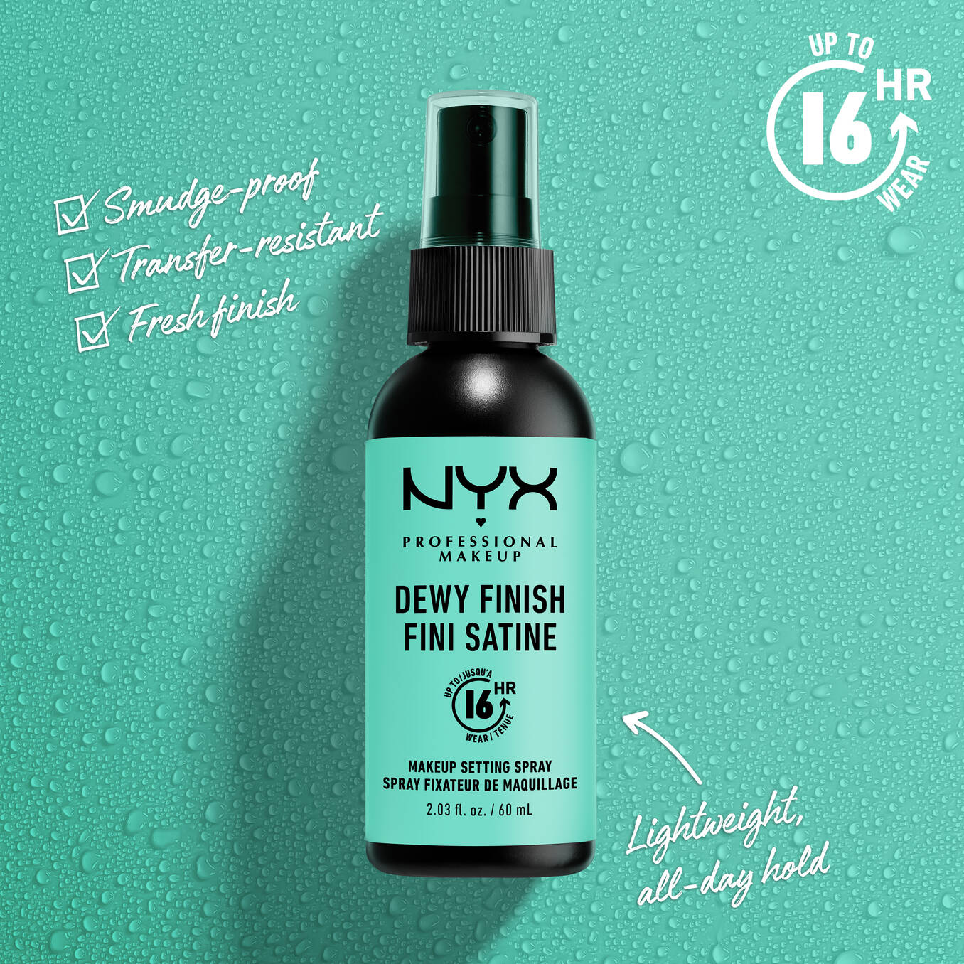 NYX Professional Makeup Setting Spray – Dewy Finish Luminous Glow 60ml