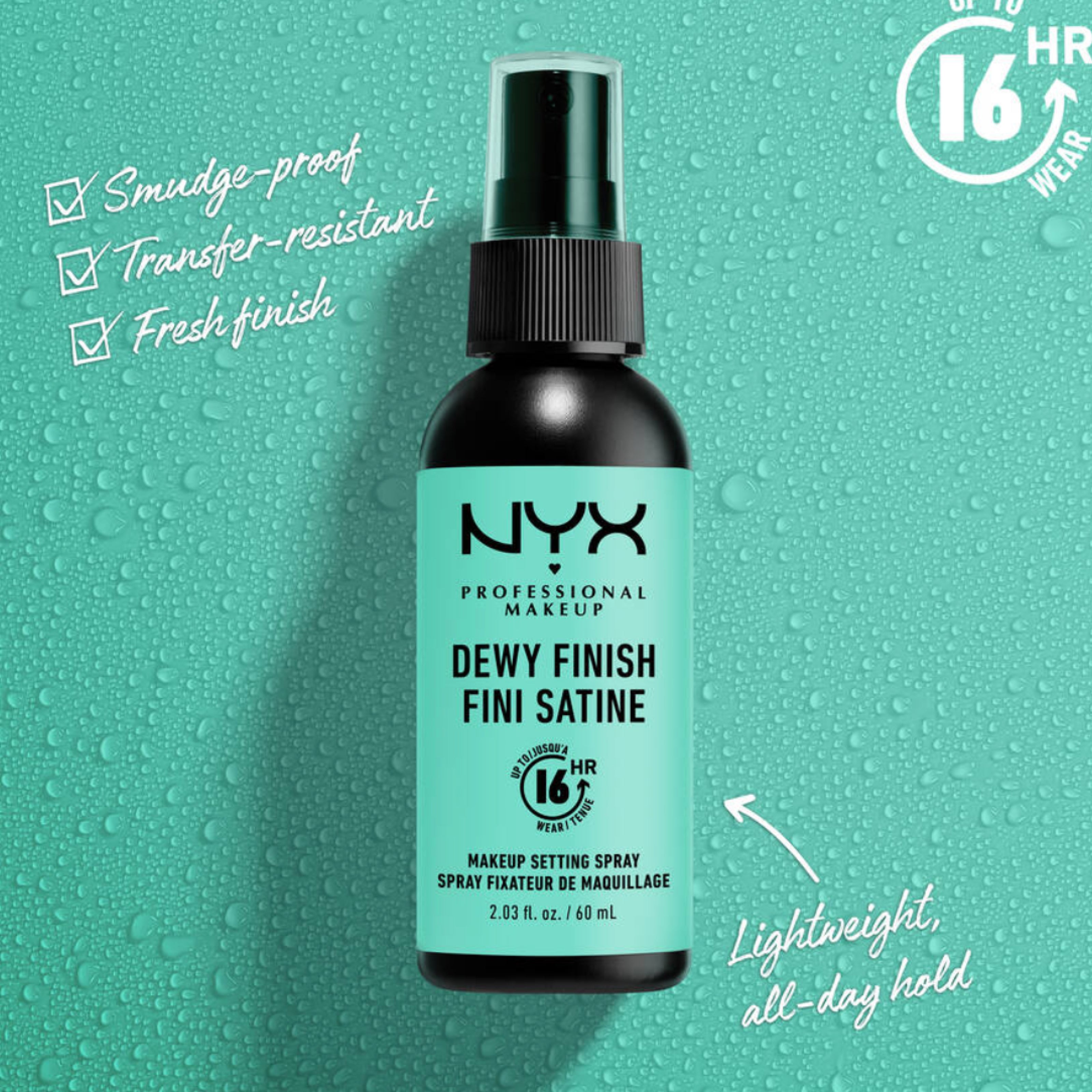 NYX Professional Makeup Setting Spray – Dewy Finish Luminous Glow 60ml
