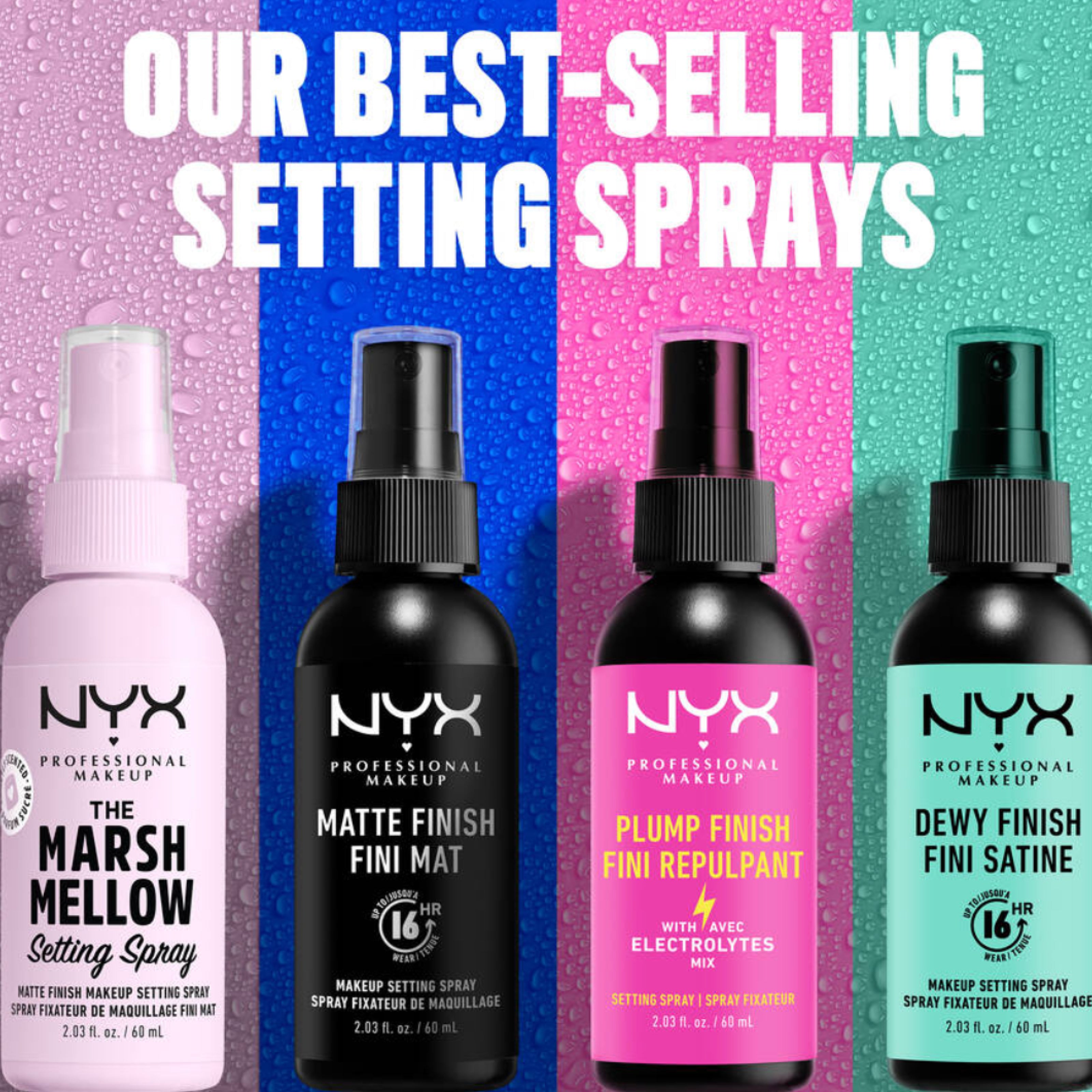 NYX Professional Makeup رذاذ تثبيت المكياج – إطلالة مشعة بلمسة ندية 60 مل