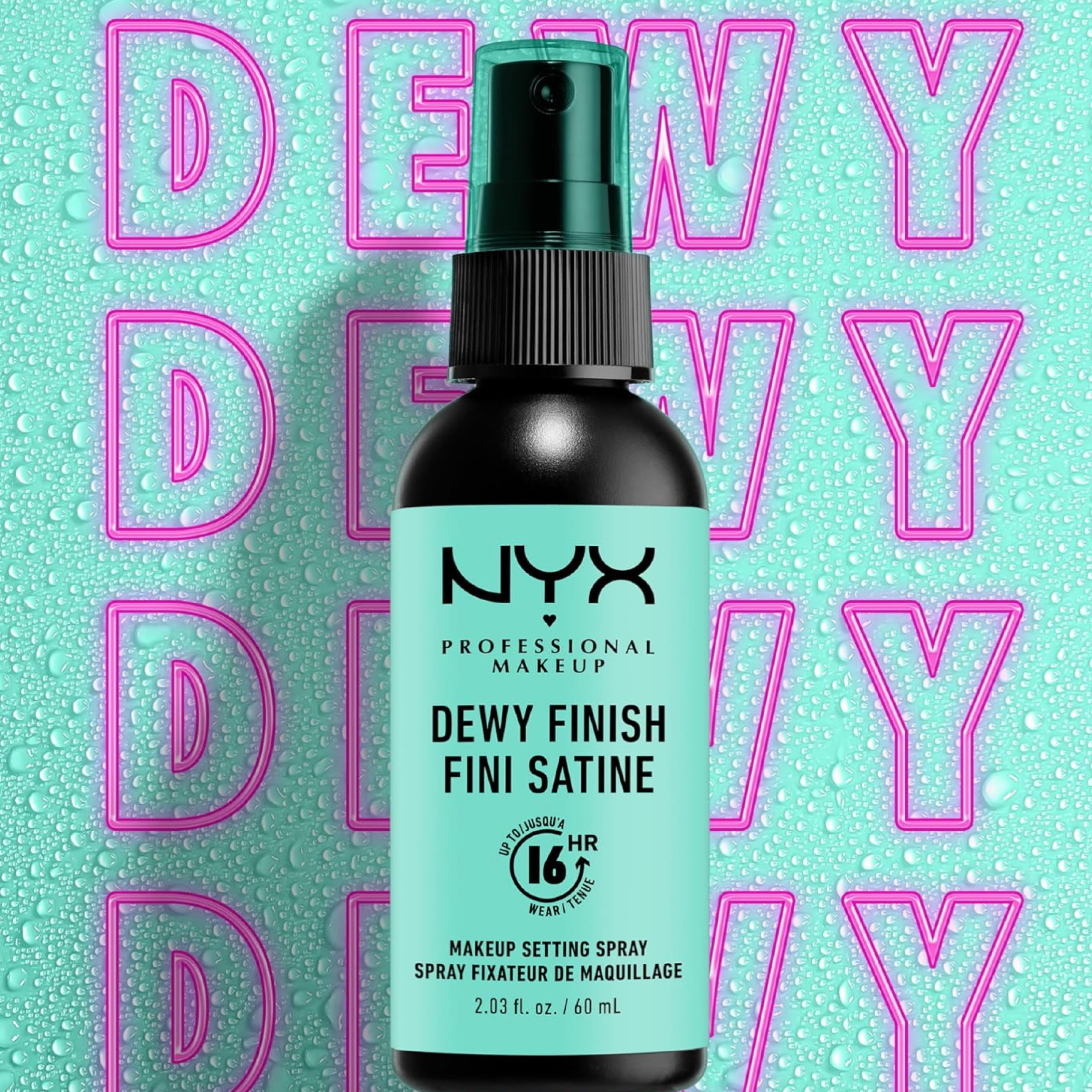 NYX Professional Makeup رذاذ تثبيت المكياج – إطلالة مشعة بلمسة ندية 60 مل