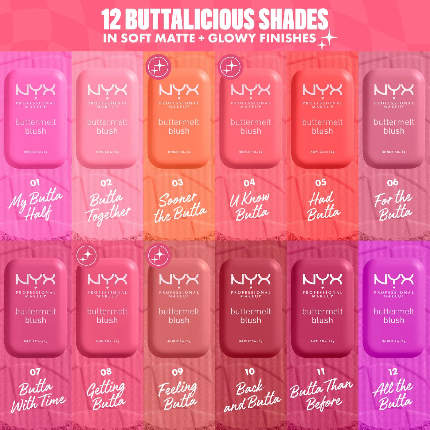 NYX Buttermelt Powder Blush – High-Pigment Matte & Glow Finish (7 Shades)