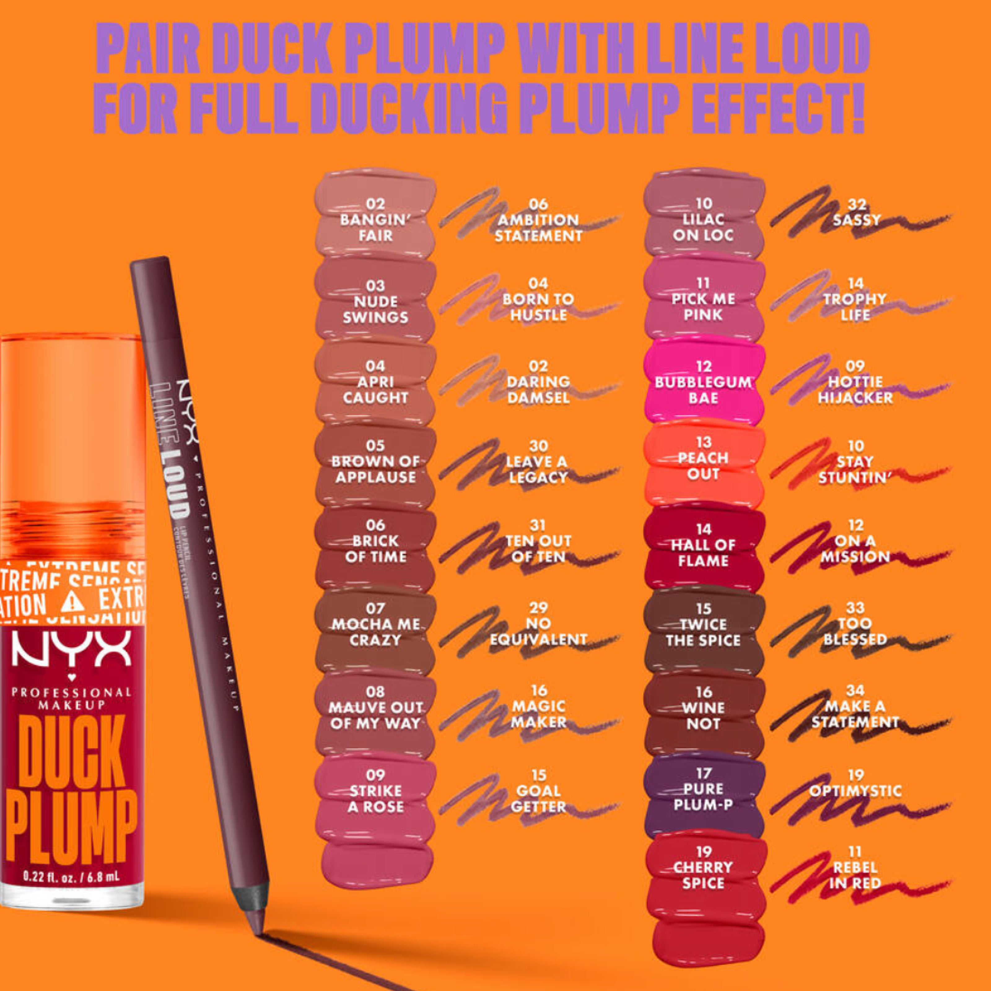NYX Duck Plump Lip Gloss – Clearly Spicy High-Shine Plumping Formula