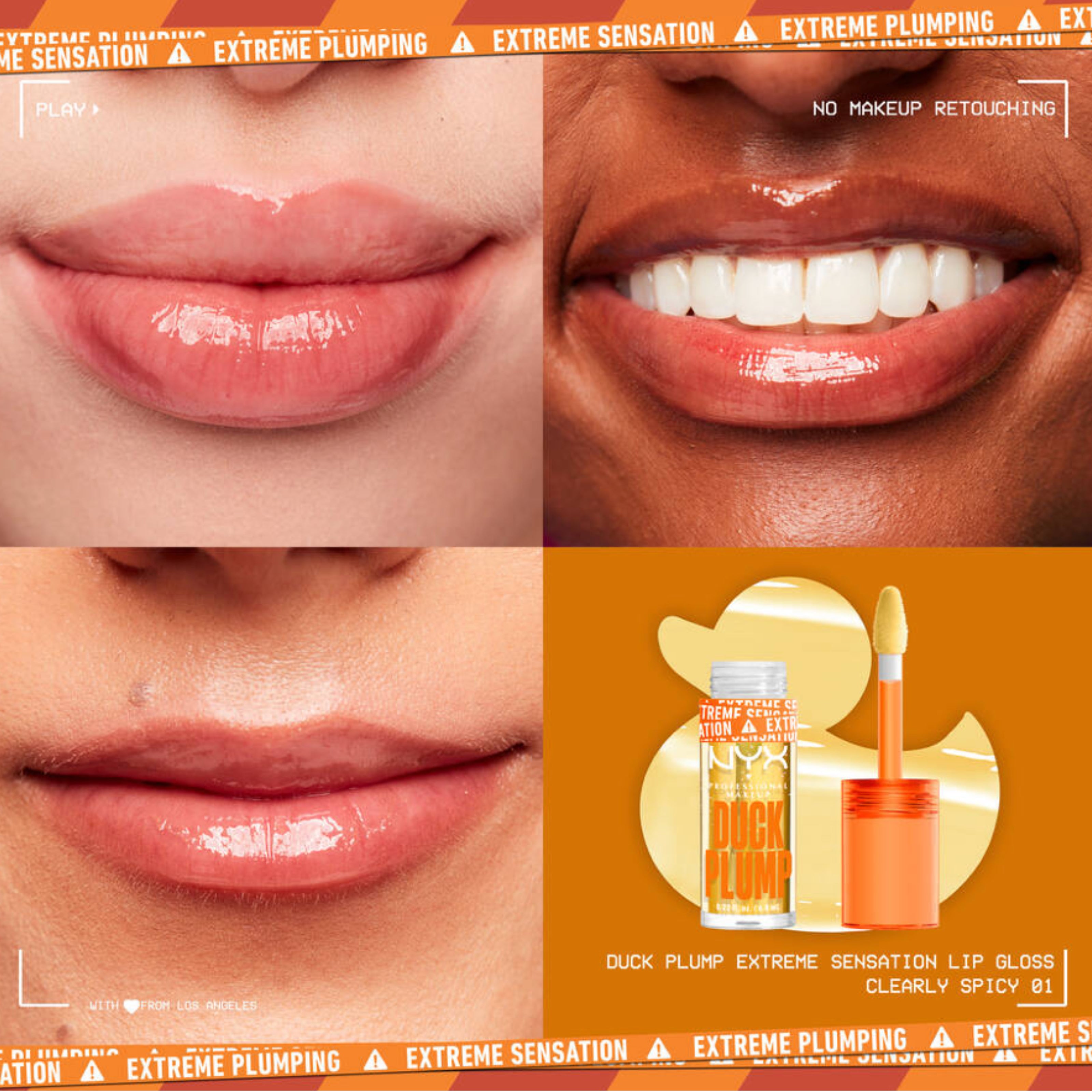 NYX Duck Plump Lip Gloss – Clearly Spicy High-Shine Plumping Formula