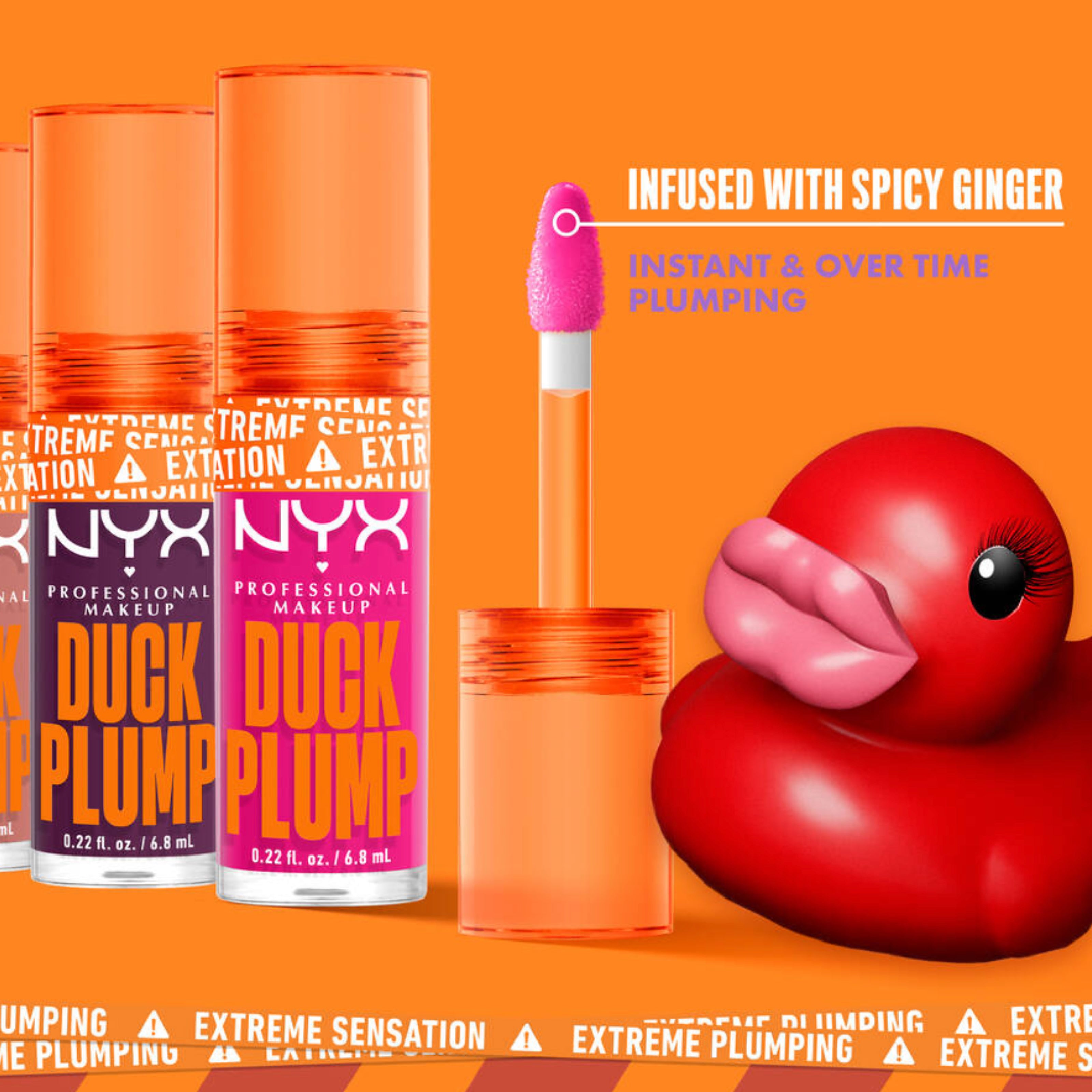 NYX Duck Plump Lip Gloss – Clearly Spicy High-Shine Plumping Formula