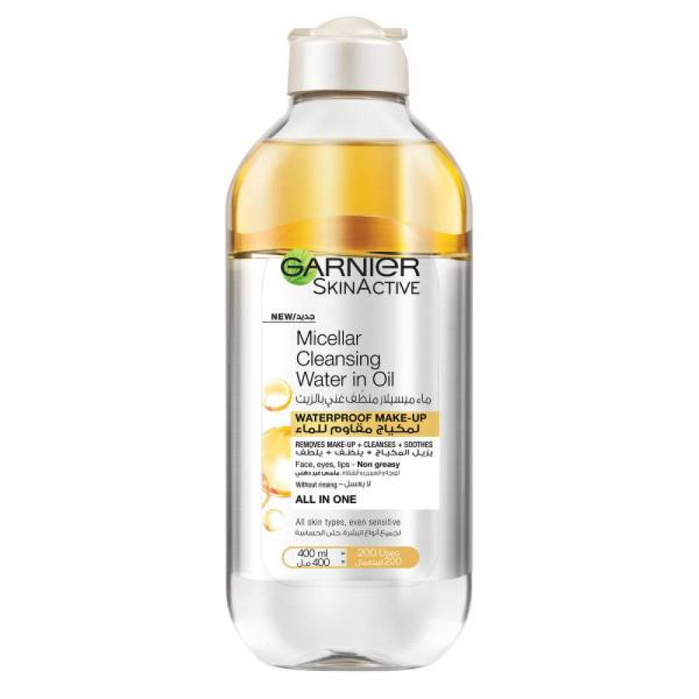 Garnier Micellar Water Makeup Remover 400ml Skin Active Rich In Oil