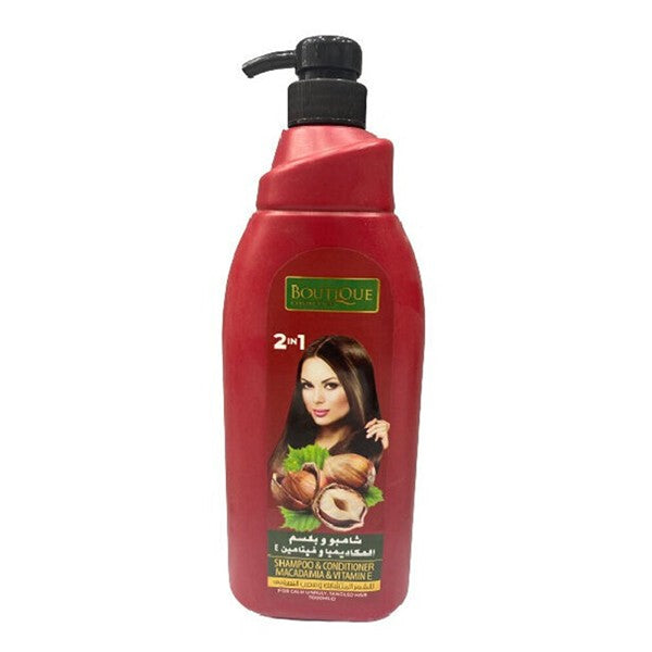 Boutique hair shampoo & conditioner 1000ml 2in1 with macadamia and vitamin e