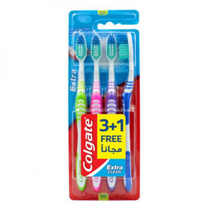 Colgate toothbrush free extra clean medium 1+3