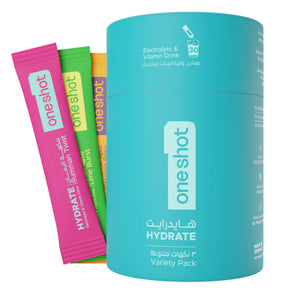 Oneshot Hydrate - Electrolyte Drink - Variety Pack (30 Sticks)