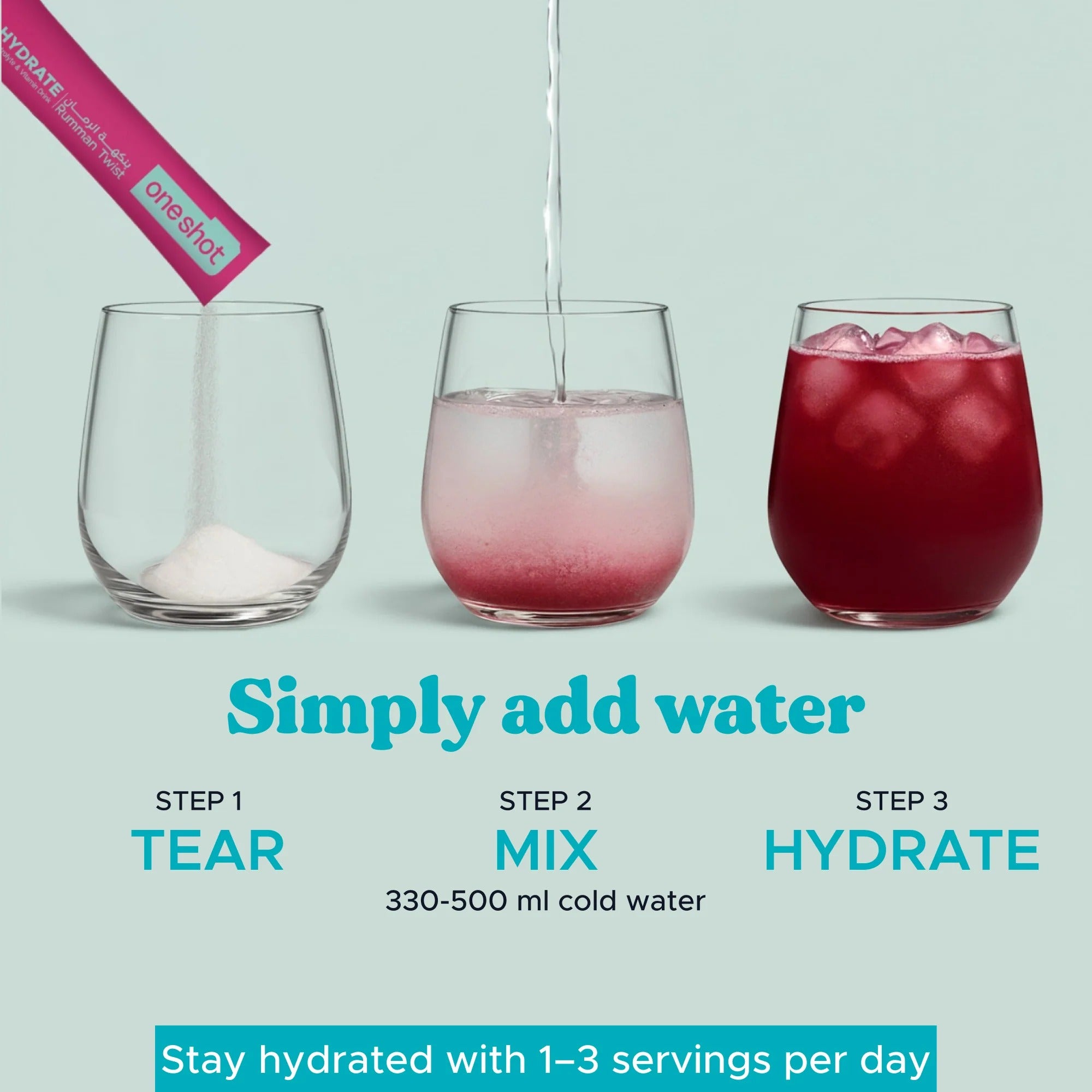 Oneshot Hydrate - Electrolyte Drink - Variety Pack (30 Sticks)