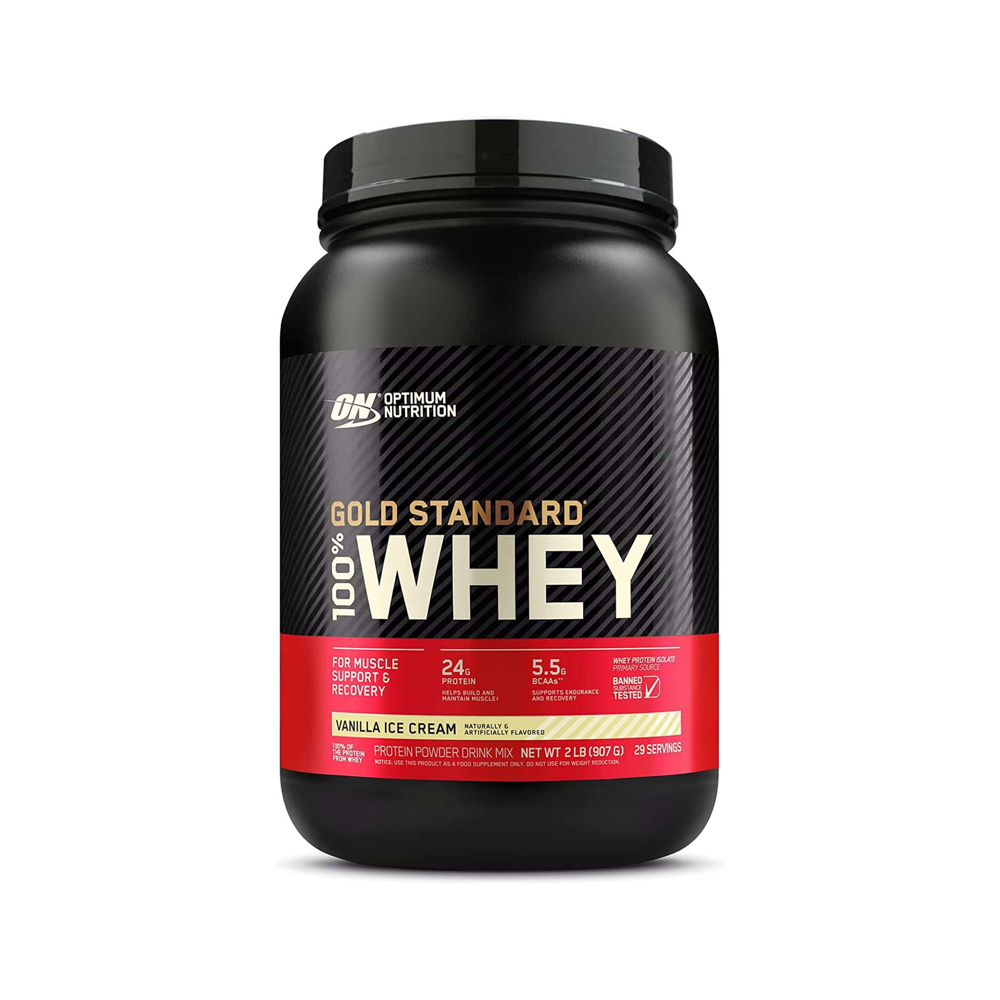 Optimum Nutrition Gold Standard 100% Whey Protein - Vanilla Ice Cream 2 LB