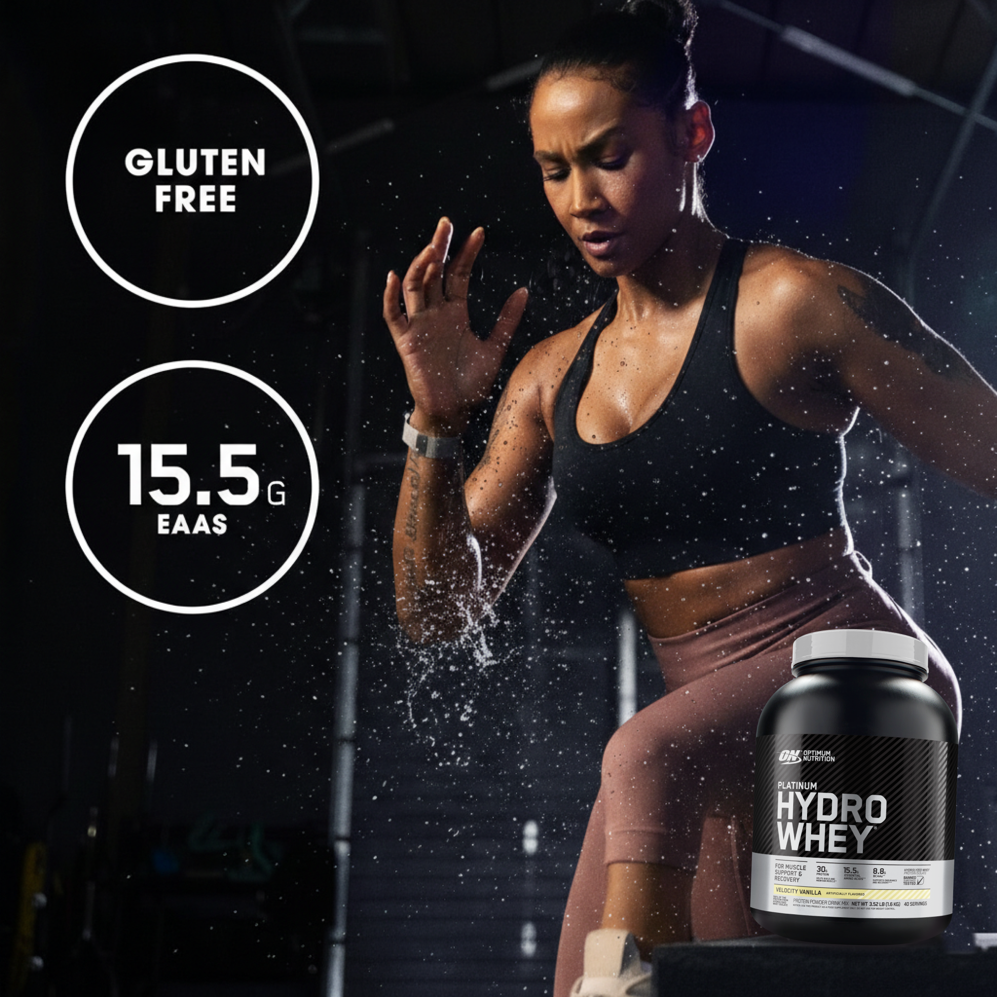 Optimum Nutrition Platinum Hydro Whey Protein Powder - Velocity Vanilla - 3.52 lb