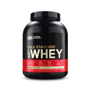 مسحوق بروتين Optimum Nutrition Gold Standard 100% Whey - Vanilla Ice Cream سعة 5 رطل