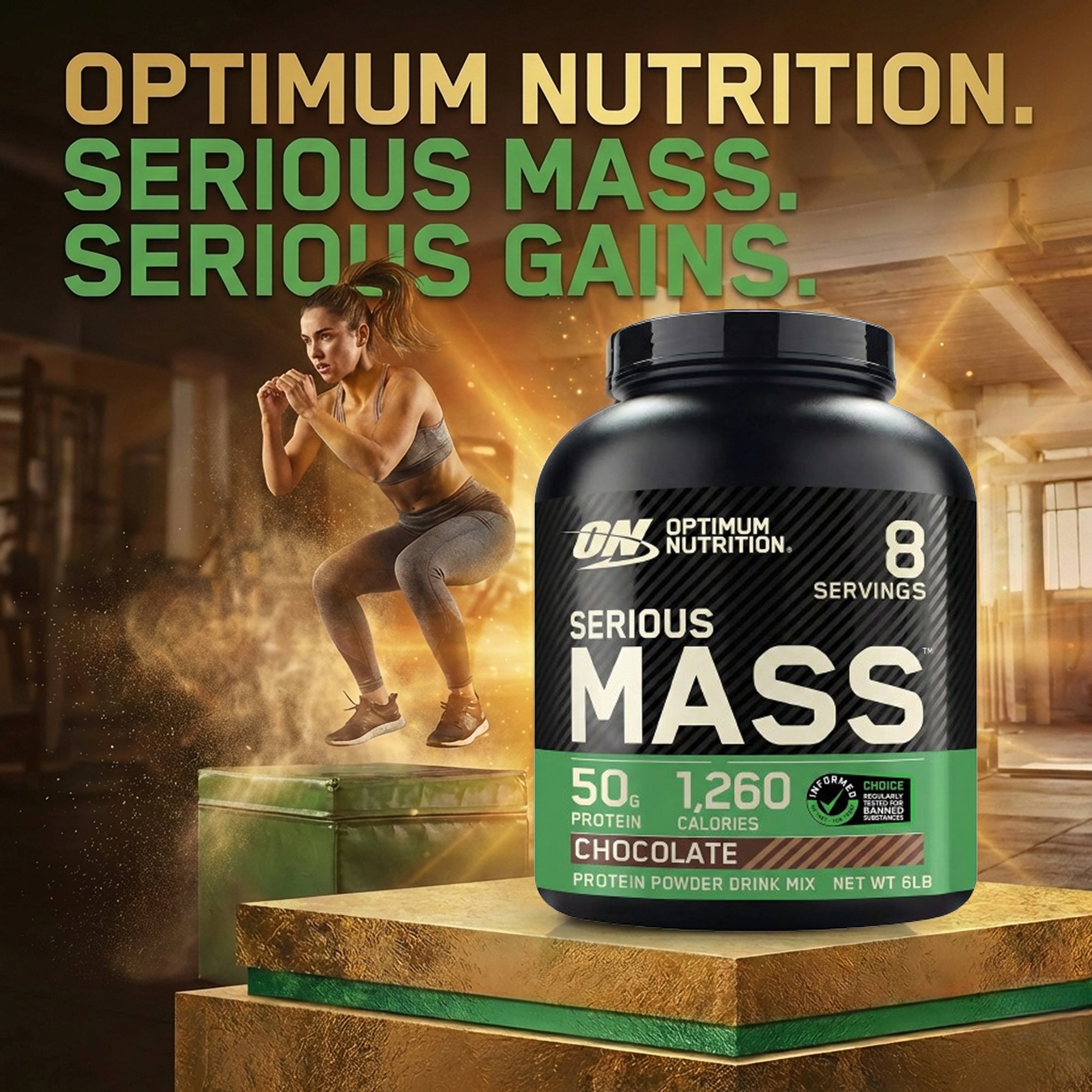 Optimum Nutrition Serious Mass - Chocolate 6 LB