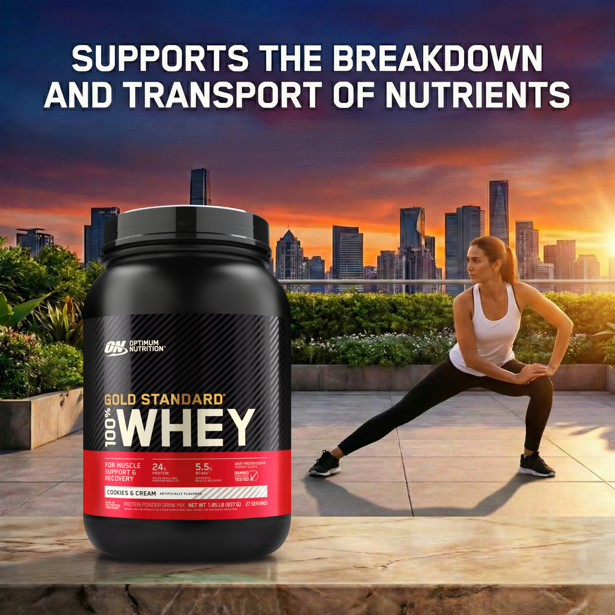 Optimum Nutrition Gold Standard 100% Whey Protein Cookies and Cream
