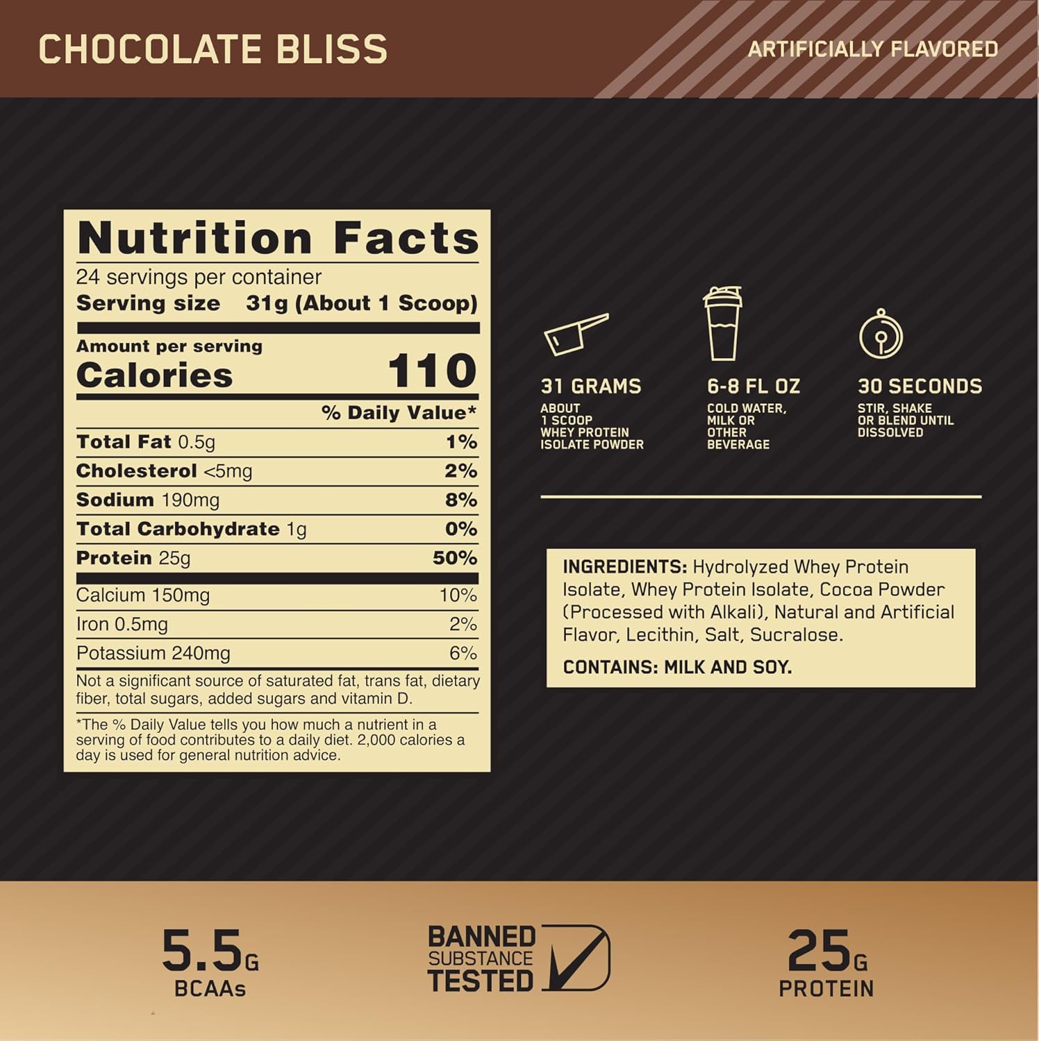 Optimum Gold Standard Isolate Chocolate bliss 1.64 LB