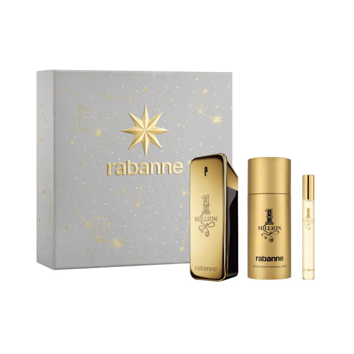 One Million Eau de Toilette 3-piece set (100ml + 150ml deodorant + 10ml sample)