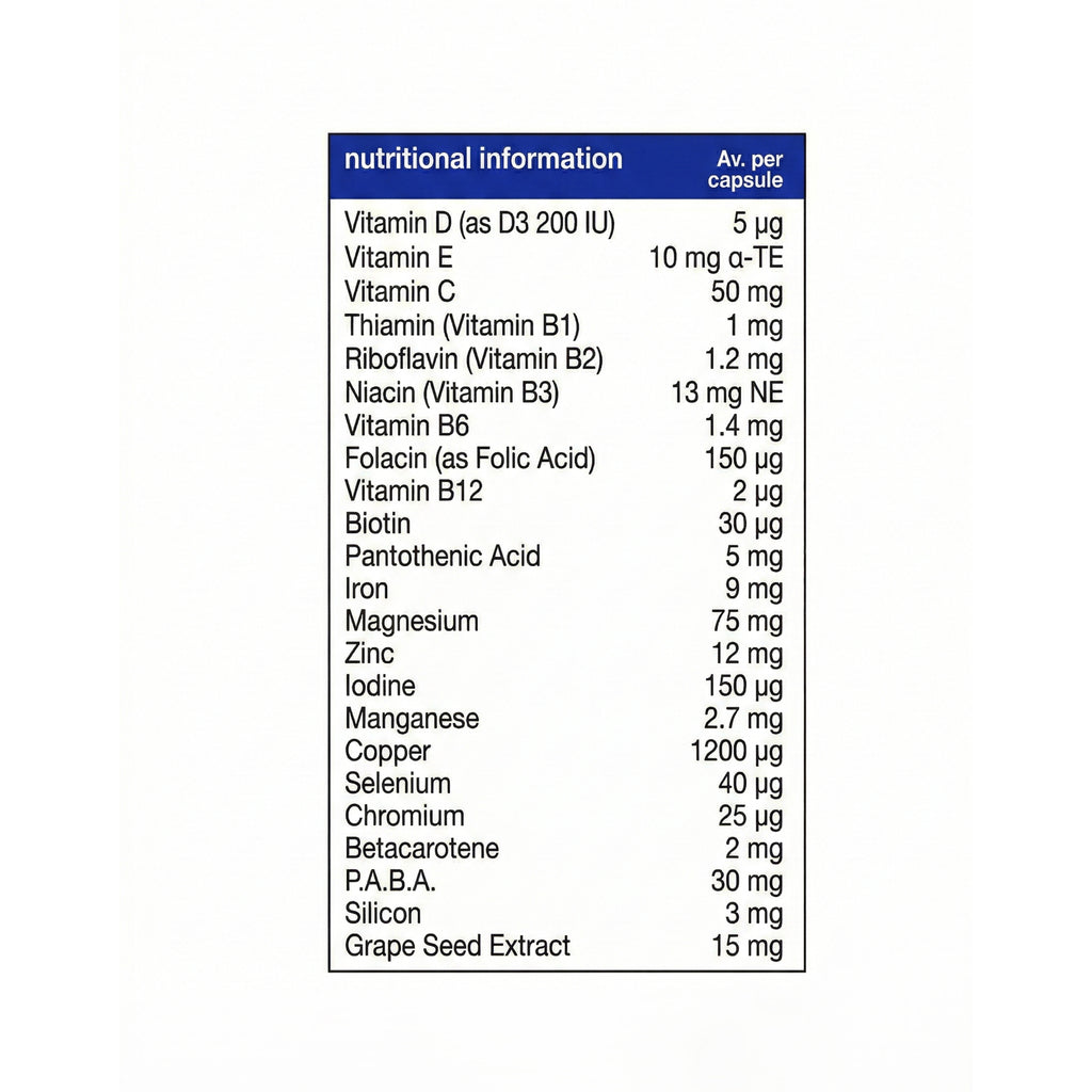 Vitabiotics Perfectil 30 Capsules - Hair, Skin & Nails Beauty Supplement