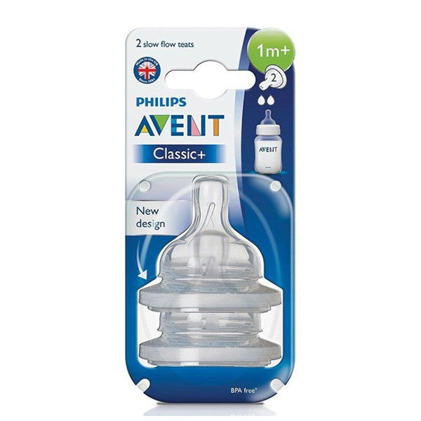 Philips-Avent-Nipple-Classic-2pc-Scf632/27-+1-Month-2-Holes-