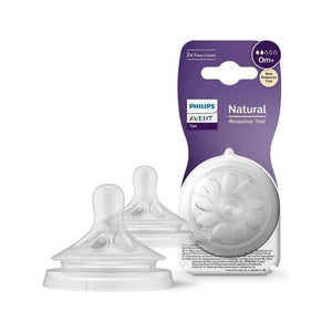 Philips-Avent-Nipple-NAT-2pc-SCY962/02-Feeding-For-Newborn-+0-Months-2-Holes-