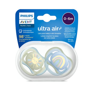 Philips-Avent-Baby-Pacifier-Ultra-Air-2pc-SCF085/58-Blue-&-Green-0-6-Months-
