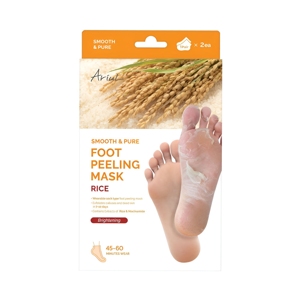 Ariul Foot Mask 2pc Exfoliation And Brightening With Rice Extract And Niacinamide