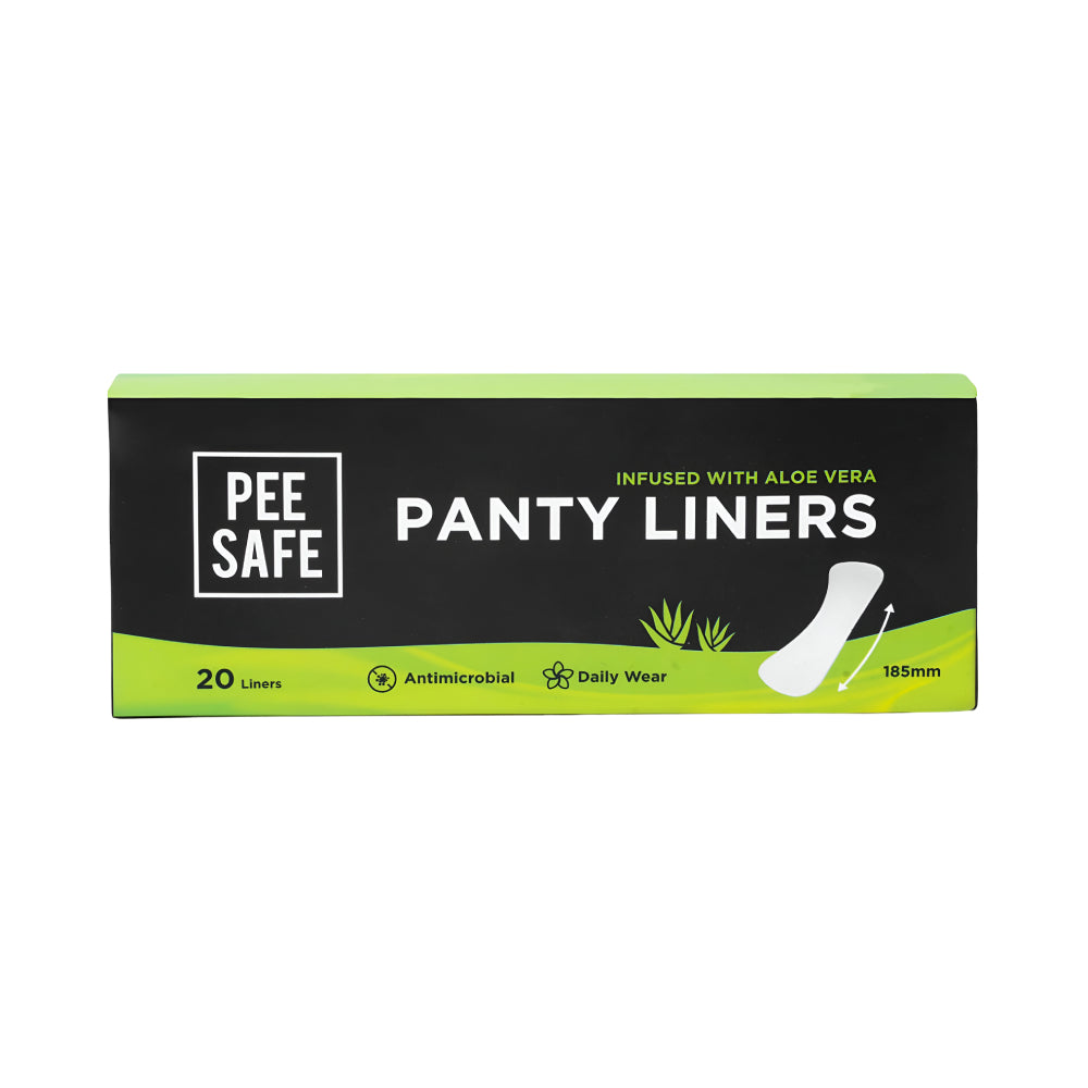 Pee Safe pantyliners 20Pads Saturated With Aloe Vera Length 185 mm