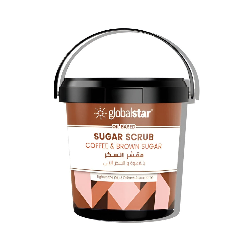 Global star sugar scrub 600ml oily with coffee and brown sugar