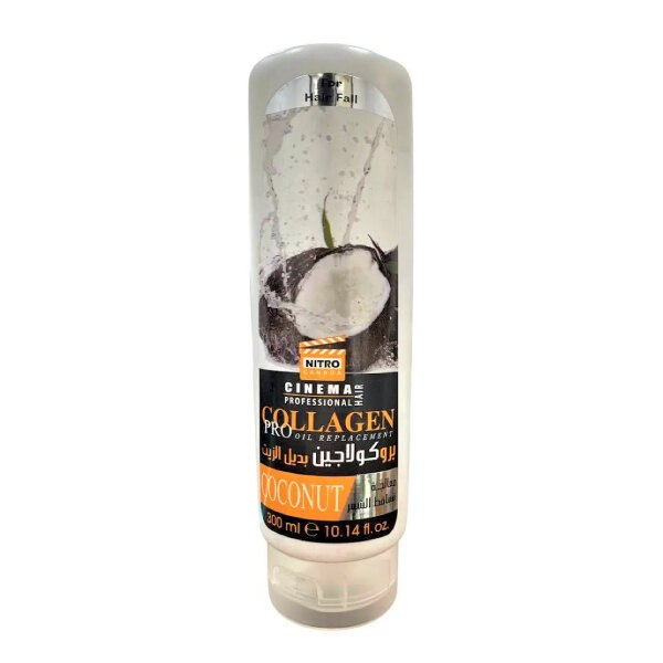 Nitro Cinema Oil Replacement 300ml Collagen Pro For Hair Fall Treatment With Coconut