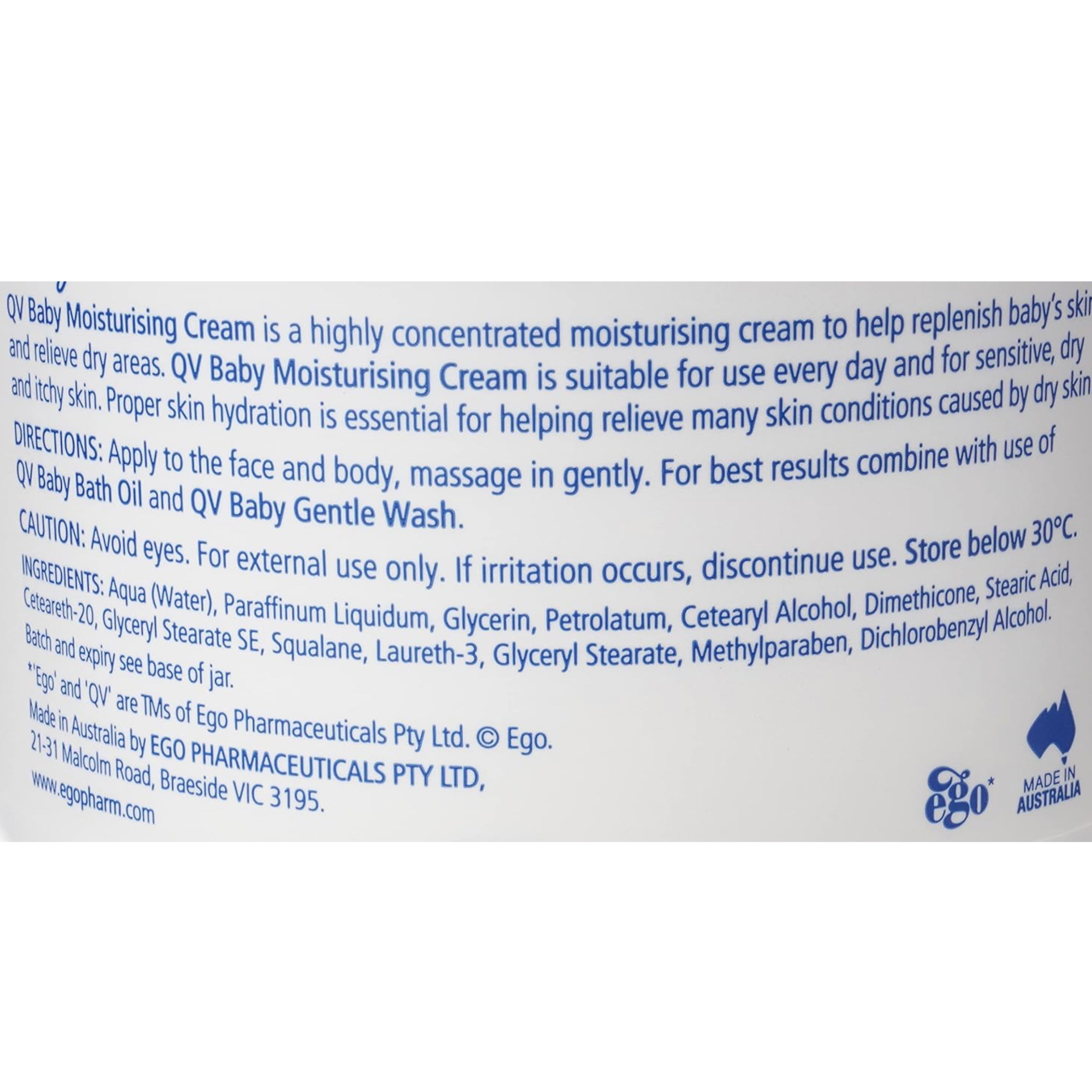 كريم QV Baby المرطب 250g