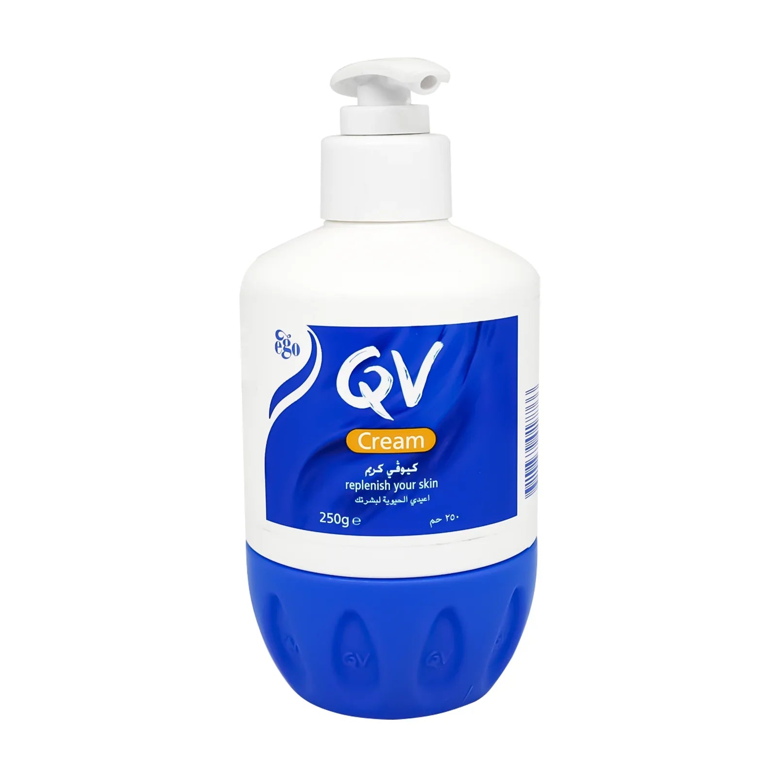 كريم QV 250g بمضخة – كريم مرطب غني للبشرة الجافة والحساسة