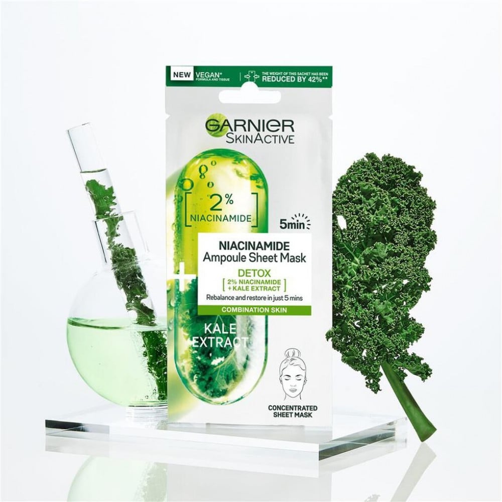 Garnier sheet face mask with niacinamide for oily skin 15g