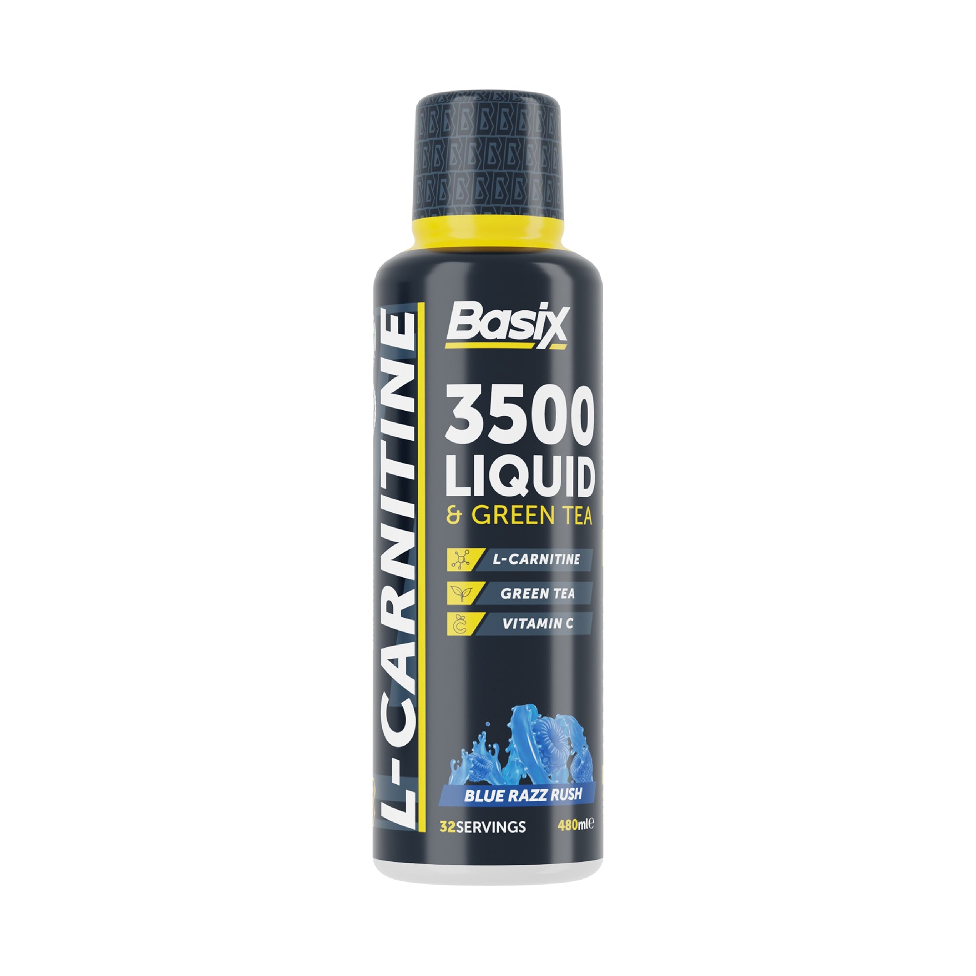 Basix L-Carnitine 3500 Liquid & Green Tea Supplement – Metabolic Support & Energy 480ml