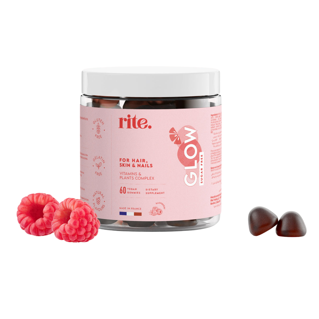 Rite Glow Hair Skin and Nails Support Vegan Gummies 60 Gummies