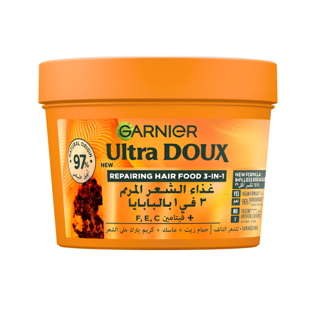 Garnier Hair Mask 390ml Ultra Doux Hair Food 3 In 1 With Papaya