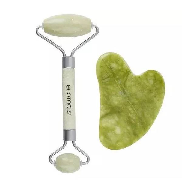 Eco Tools Face Roller 7529 Made Of Jade + Dual Guasha Stone