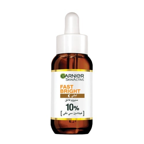 Garnier Face Serum 30ml Skin Active Fast Bright 10% Vitamin C Night Treatment
