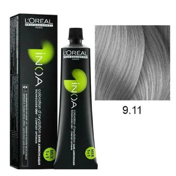 Loreal professionnel ammonia free hair color 60g inoa 9.11