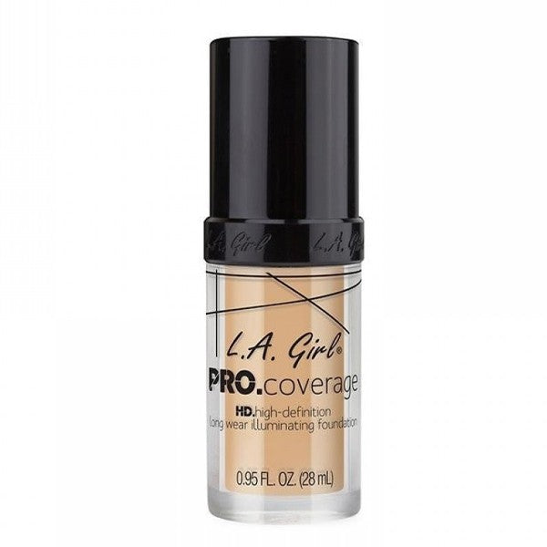 L.a. girl foundation pro coverage hd glm645 liquid with highlighter nude beige