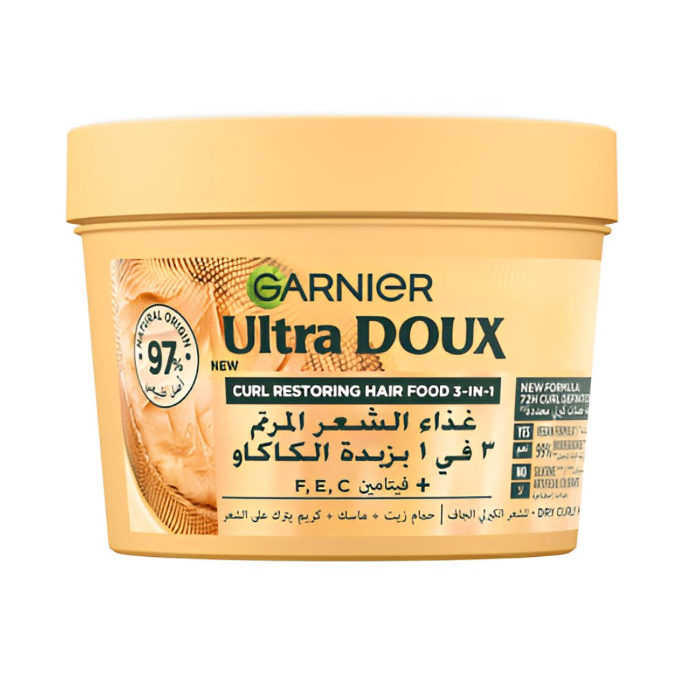Garnier Hair Mask 390ml Ultra Doux Hair Food 3 In 1 With Cocoa Butter