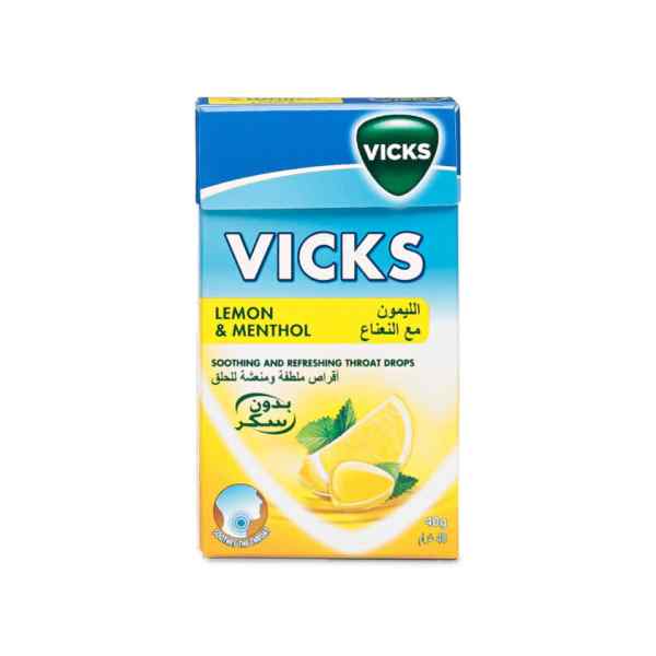 Vicks Soothing And Refreshing Throat Lozenges 40g With Lemon With Mint
