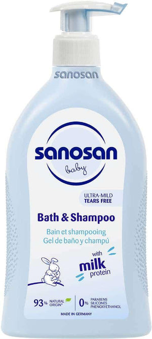 SANOSAN BABY BATH  and  SHAMPOO 500 ML