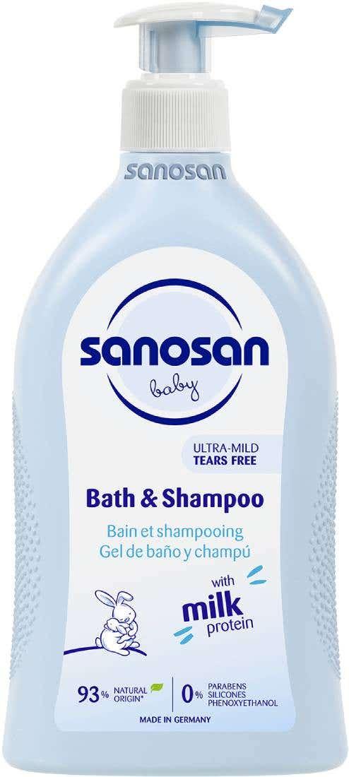 SANOSAN BABY BATH  and  SHAMPOO 500 ML